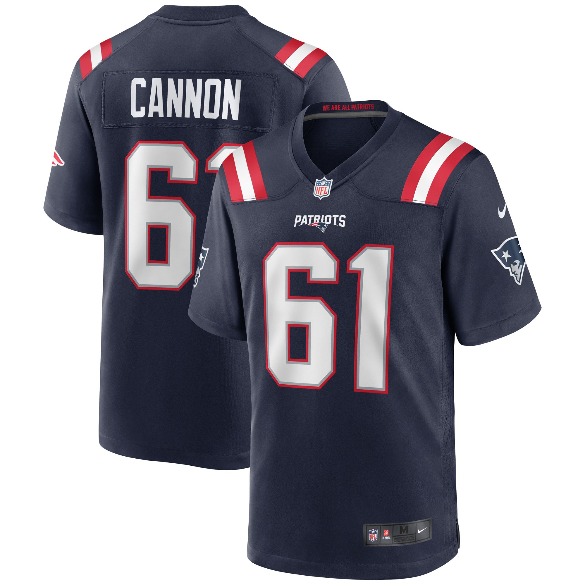 Men New England Patriots #61 Marcus Cannon Nike Navy Game NFL Jersey->new england patriots->NFL Jersey